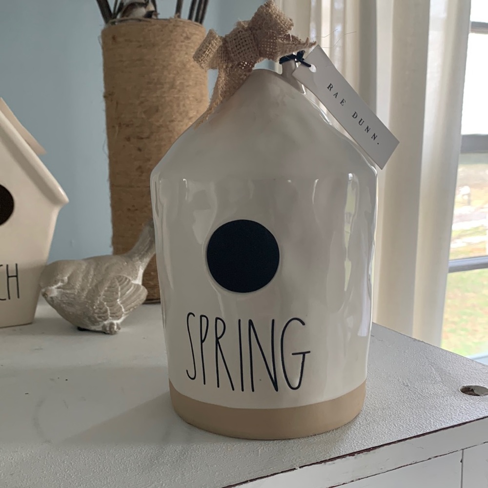 RAE DUNN birdhouse ‘SPRING’